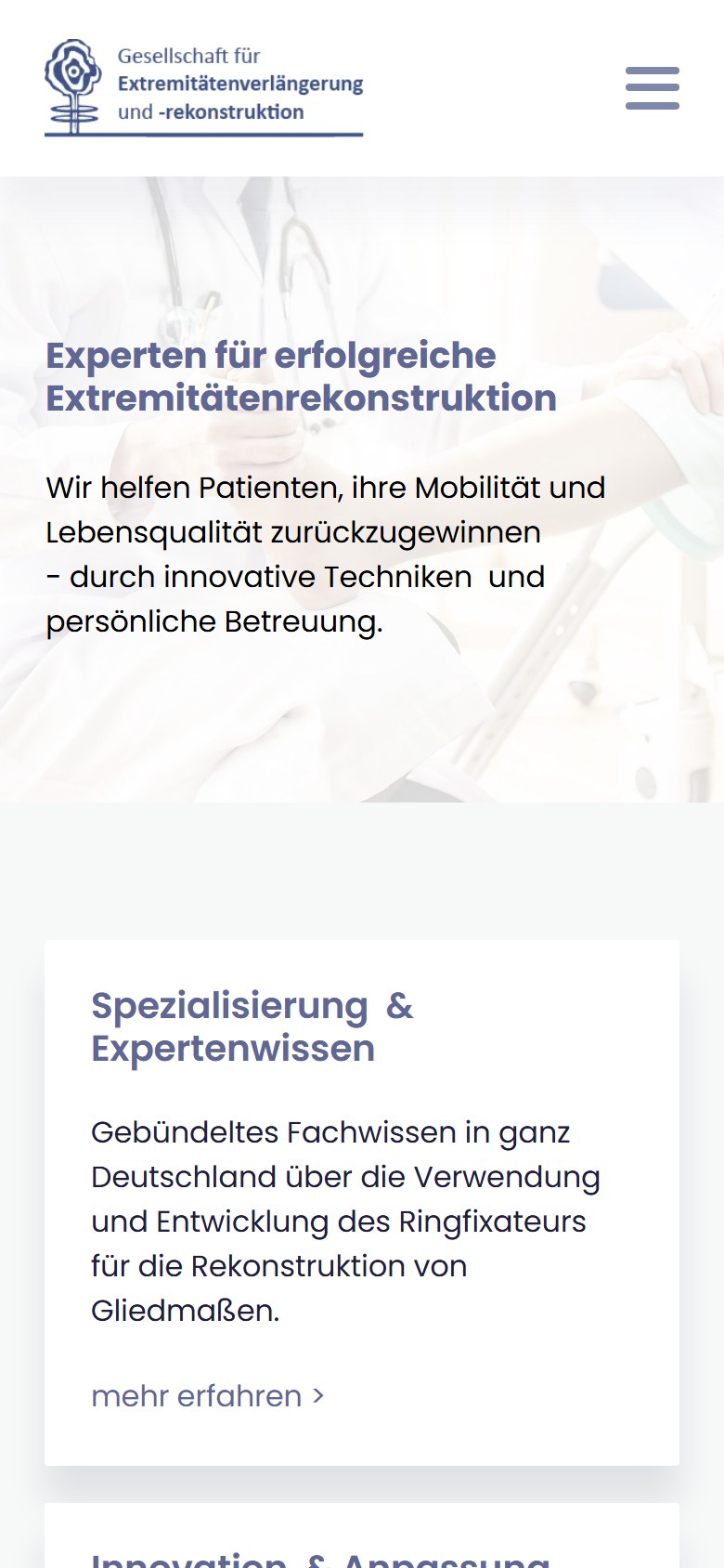 Website von GEVR e.V. – Handyansicht